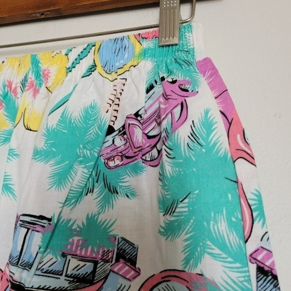 Vintage Jerry Leigh California Floral Tropical Print Casual Shorts Size S 90s - Picture 4 of 12